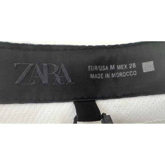 2/$30 NWT ZARA Medium Sleeveless White Mini Dress Cut Out Back Polyester Blend - Picture 4 of 14